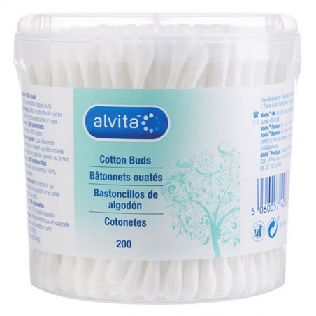 BASTONCINI COTONE 200 PEZZI ALVITA