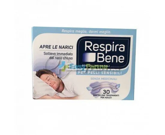 CEROTTO NASALE TRASPARENTE ADULTI RESPIRA BENE 30 PEZZI
