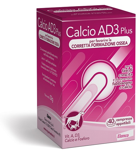 CALCIO AD3 PLUS 40 COMPRESSE APPETIBILI