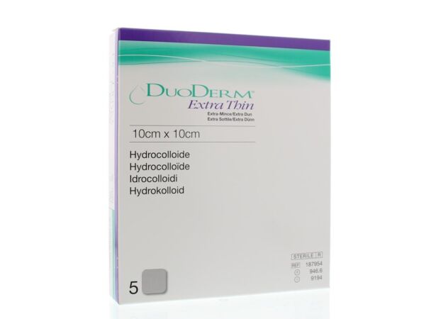 MEDICAZIONE CON IDROCOLLOIDI STERILE DUODERM EXTRA SOTTILE 10X10CM 5 PEZZI