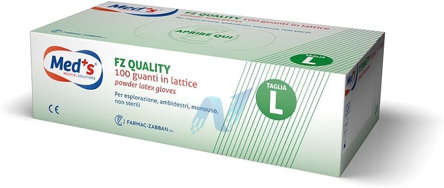GUANTI MEDS LATTICE PER ESPLORAZIONE FZ QUALITY MISURA LARGE 1 SCATOLA 100 GUANTI