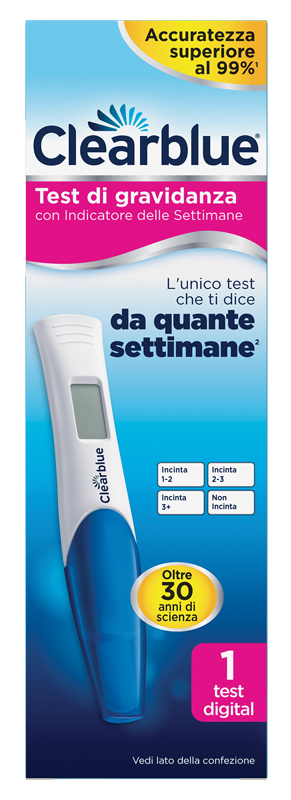 TEST DI GRAVIDANZA CLEARBLUE CON INDICATORE DELLE SETTIMANE 1 PEZZO