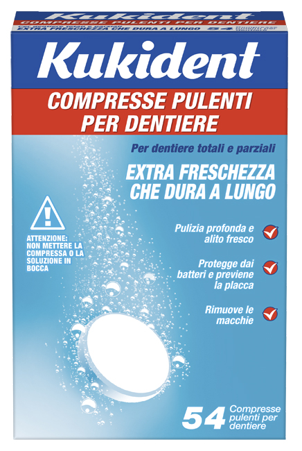 KUKIDENT CLEANSER FRESCH 54 COMPRESSE PULIZIA PROTESI DENTARIE
