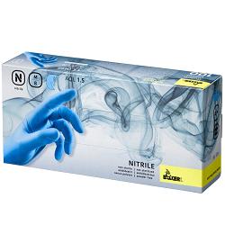 GUANTO IN NITRILE AZZURRO SENZA POLVERE MONOUSO S 100 PEZZI