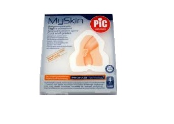 CEROTTO PIC MYSKIN TAGLI&ABRASIONI GOMITI E GINOCCHIA 4 PEZZI