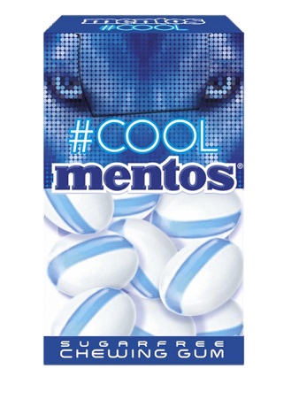 MENTOS COOL WILD MINT 22 G CHEWING GUM SENZA ZUCCHERO
