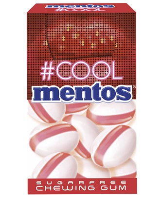 MENTOS COOL STRAWBERRY 22 G CHEWING GUM SENZA ZUCCHERO
