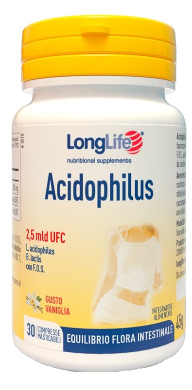 LONGLIFE ACIDOPHILUS 30 COMPRESSE MASTICABILI