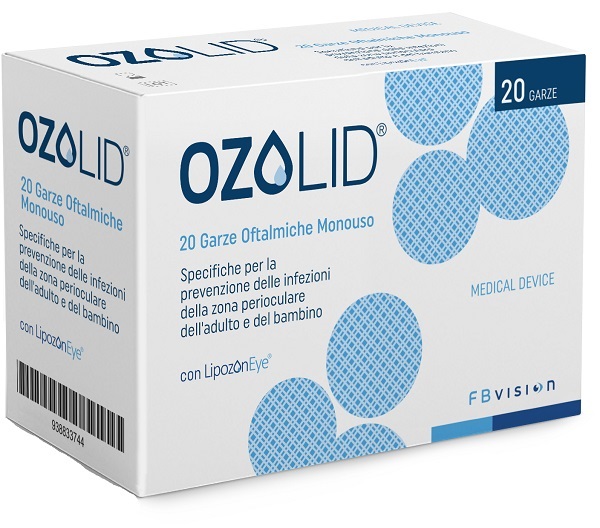 GARZA OZOLID OFTALMICA TNT CON OLIO OZONIZZATO IN FOSFOLIPIDI LIPOZONEYE 20 PEZZI