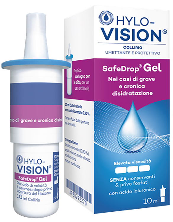 HYLOVISION SAFE DROP GEL 0,3% COLLIRIO UMETTANTE E PROTETTIVO 10 ML