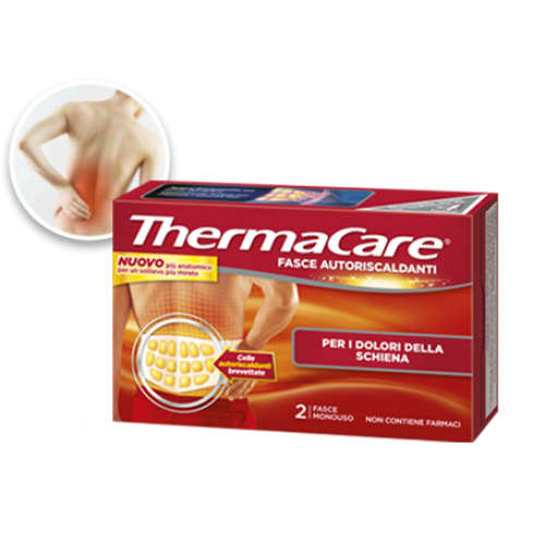 FASCIA AUTORISCALDANTE A CALORE TERAPEUTICO THERMACARE SCHIENA 2 PEZZI