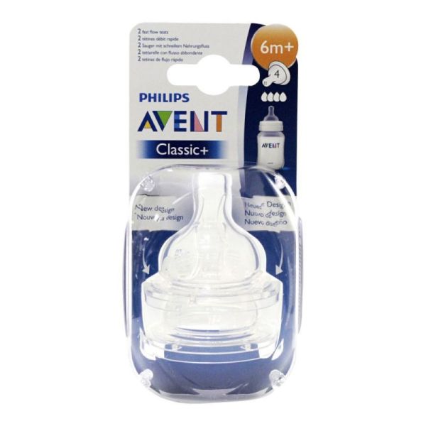 AVENT TETTARELL3E FLUSSO ABBONDANTE 4 FORI 2 PEZZI