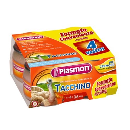 PLASMON OMOGENEIZZATO TACCHINO 4 X 80 G CON GIFT
