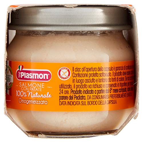 PLASMON OMOGENEIZZATO SALMONE VERDURE 80 G X 2 PEZZI