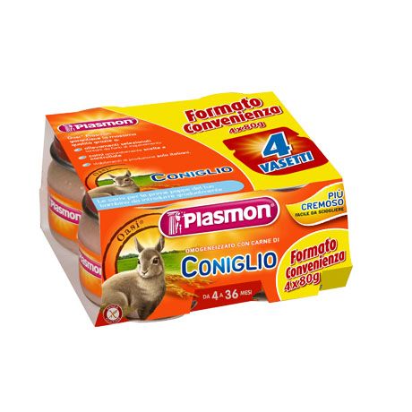 PLASMON OMOGENEIZZATO CONIGLIO 4 X 80 G