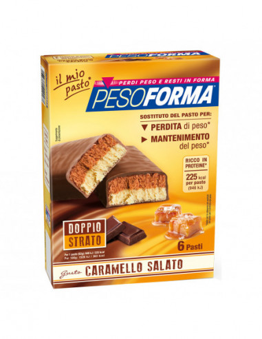 PESOFORMA BARRETTA AL CARAMELLO SALATO 12 PEZZI DA 31 G