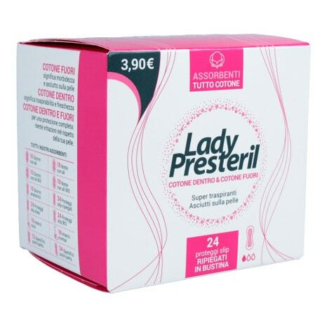 LADY PRESTERIL PROTEGGI SLIP RIPIEGATI BIODEGRADABILI 24 PEZZI