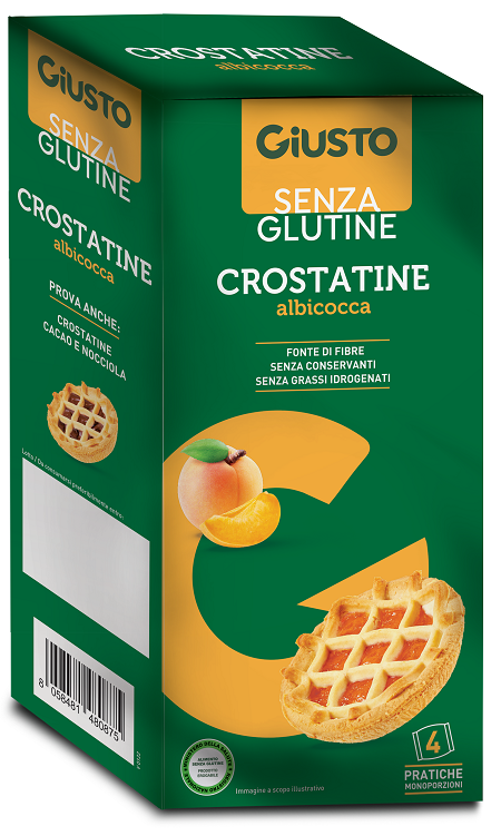 GIUSTO SENZA GLUTINE CROSTATINA ALBICOCCA 4 PEZZI DA 45 G