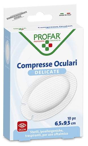 [903983094] COMPRESSE OCULARI CON GARZA ANTIADERENTE 9,5X6,5 CM 10 PEZZI PROFAR