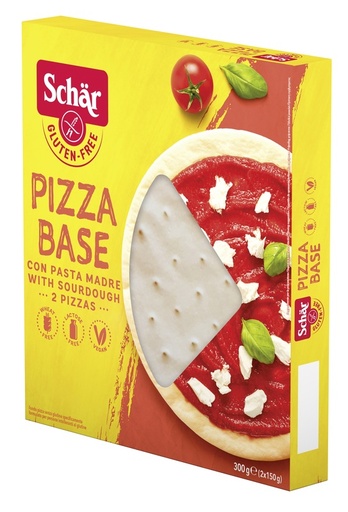 [906616622] SCHAR PIZZA BASE SENZA LATTOSIO 2 PEZZI DA 150 G