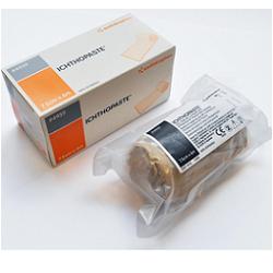 [908538008] BENDA MEDICATA ICHTHOPASTE CON OSSIDO DI ZINCO ITTIOLO PER TRATTAMENTO ULCERE VENOSE ARTI INFERIORI 7,5X600 CM