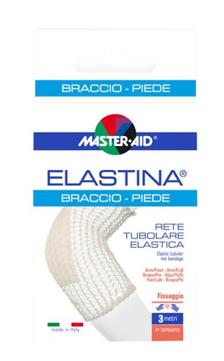 [908585223] RETE TUBOLARE ELASTICA IPOALLERGENICA MASTER-AID ELASTINA BRACCIO/PIEDE 3 MT IN TENSIONE CALIBRO 4 CM