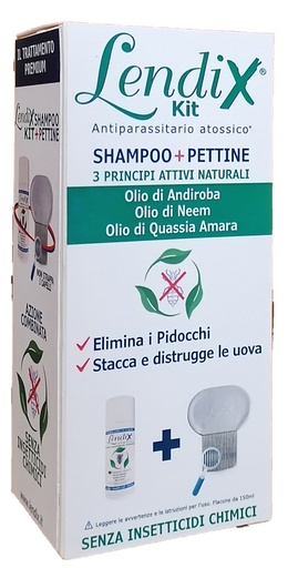 [912650468] LENDIX KIT SHAMPOO 150ML + PETTINE PREMIUM ANTIPIDOCCHI