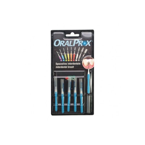 [920597592] ORALPROX BLISTER DA 6 SPAZZOLINI INTERDENTALI MISURA 1 COLORE AZZURRO