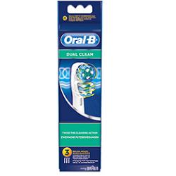 [921383802] ORALB DUAL CLEAN EB417 TESTINE SPAZZOLINO ELETTRICO 3 PEZZI