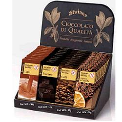[922583380] STAINER TAVOLETTA DI CIOCCOLATO FONDENTE ALL'ARANCIA E CANNELLA SENZA ZUCCHERO E SENZA GLUTINE 50 G