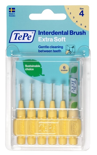 [925531737] TEPE SCOVOLINO XSOFT GIALLO 0,7MM 6 PEZZI