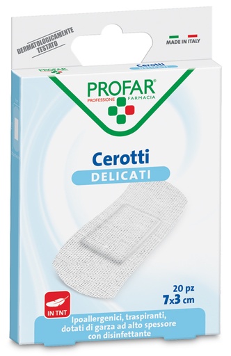 [931093936] CEROTTO TESSUTO NON TESSUTO DELICATO GRANDI 7X3 CM 20 PEZZI PROFAR