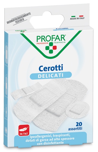 [931107573] CEROTTO TESSUTO NON TESSUTO DELICATO ASSORTITI 20 PEZZI PROFAR