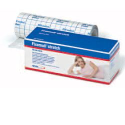 [900161225] FASCIA AUTOADESIVA IPOALLERGENICA FISSAGGIO CATETERI FIXOMULL STRETCH. SUPPORTO IN POLIESTERE NON TESSUTO BIANCO, MASSA IN POLICARBONATO SENZA RESINE E GOMME NATURALI. 10X200CM