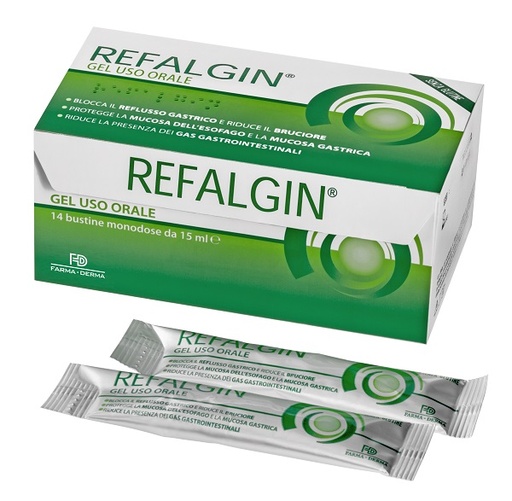 [935566707] REFALGIN GEL OROSOLUBILE ANTIREFLUSSO 14 BUSTINE 15 ML