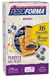 [943285294] PESOFORMA BISCOTTI MIRTILLI 8 PASTI 16 BISCOTTI