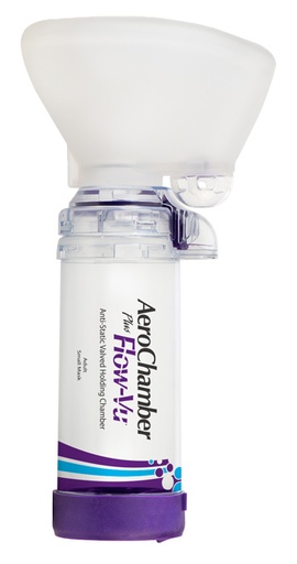 [974762902] CAMERA DISTANZIATRICE ANTISTATICA AEROCHAMBER PLUS FLOWVU MASCHERA ADULTI SMALL VIOLA