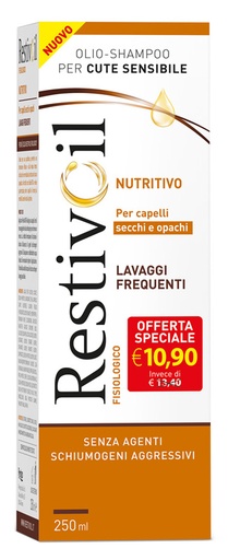[974897389] RESTIVOIL NUTRITIVO PER CAPELLI SECCHI E OPACHI LAVAGGI FREQUENTI OFFERTA SPECIALE 250 ML