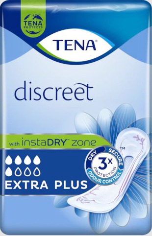 [982454833] ASSORBENTE INCONTINENZA LEGGERA TENA DISCREET EXTRA PLUS 16 PEZZI