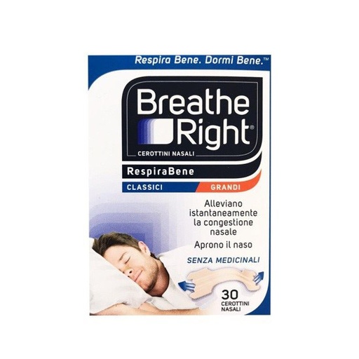 [982483582] CEROTTI NASALI BREATHE RIGHT CLASSICI GRANDI 30 PEZZI