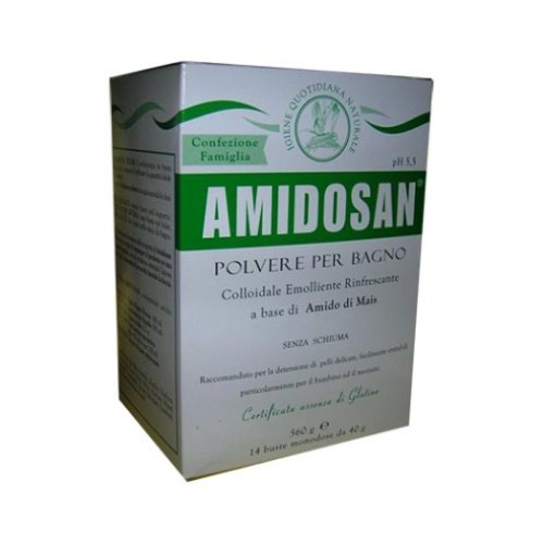 [983171947] AMIDOSAN POLVERE DETERGENTE LENITIVA EMOLLIENTE RINFRESCANTE 14 BUSTE 40 G