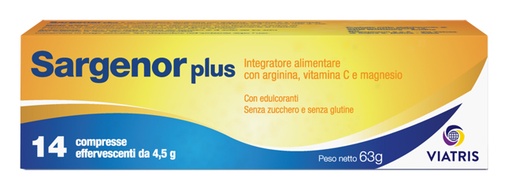 [900343942] SARGENOR PLUS 14 COMPRESSE EFFERVESCENTI
