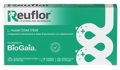 [903622076] REUFLOR 10 COMPRESSE MASTICABILI AROMA LIMONE