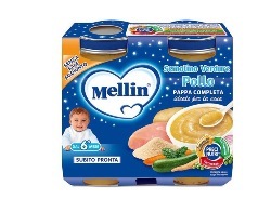 [905856439] MELLIN BABY CENA COMPLETA POLLO VERDURE 2 PEZZI 200 G