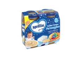 [905856441] MELLIN BABY CENA COMPLETA FORMAGGINO PASTICA 2 PEZZI DA 200 G