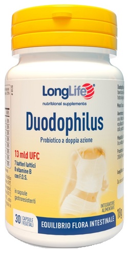 [909770164] LONGLIFE DUODOPHILUS 30 CAPSULE VEGETALI
