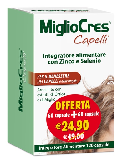 [924221548] MIGLIOCRES CAPELLI 60 CAPSULE + 60 CAPSULE PROMOZIONE