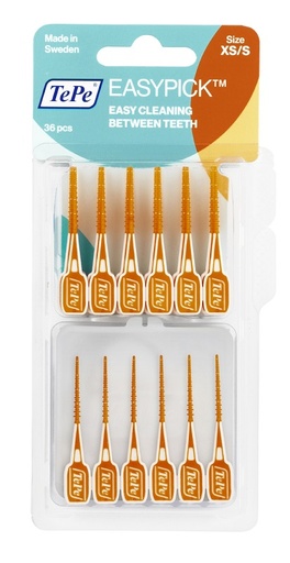 [927123873] TEPE SCOVOLINI EASYPICK EXTRASMALL/SMALL ARANCIONE 36 PEZZI