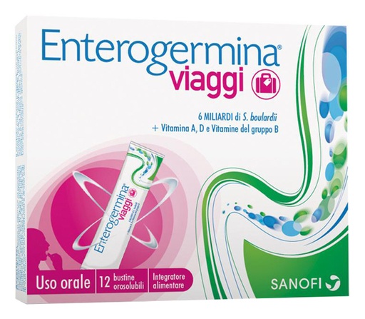 [933939579] ENTEROGERMINA VIAGGI 12 BUSTINE OROSOLUBILI CONFEZIONE STANDARD