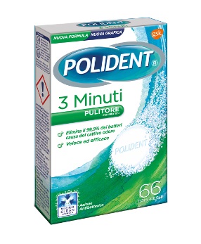 [935589147] POLIDENT 3 MINUTI 66 COMPRESSE